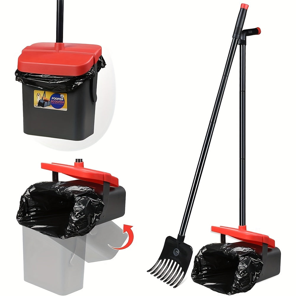 Dog Pooper Scooper Set with Swivel Bin