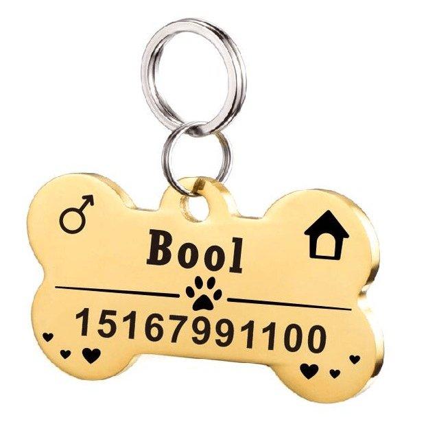 Custom Engraved Stainless Steel Pet Id Tag