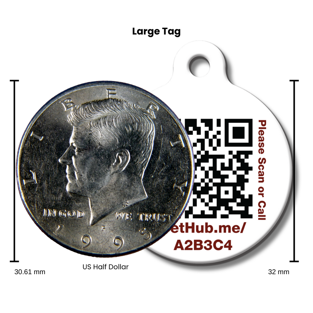 PetHub QR Pet ID Sticker – Upgrade Any Tag + Backup Pet Protection