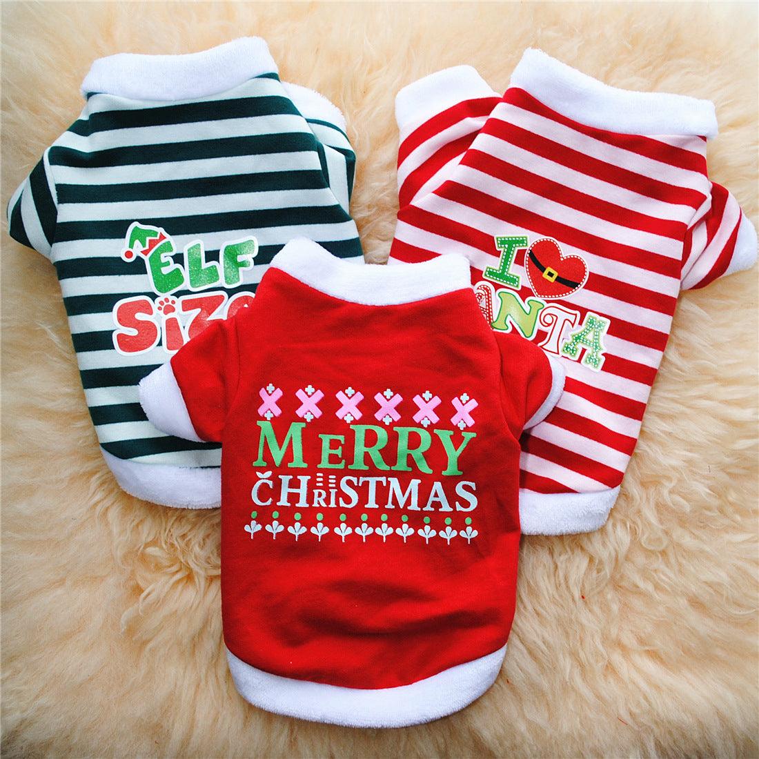 Festive Furry Border Christmas Dog Dress