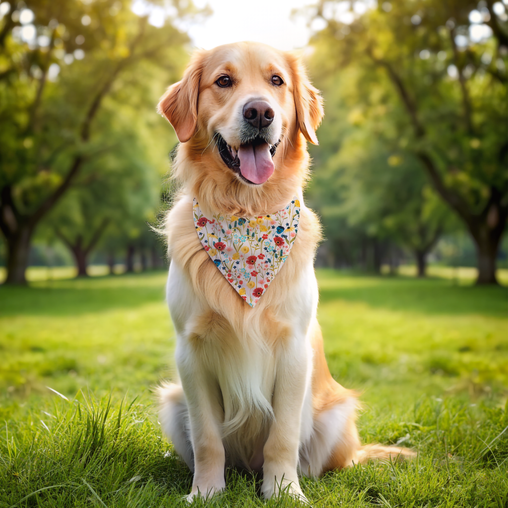 Spring Flowers Dog Bandana New Arrivals