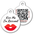 PetHub QR ID Pet Tag - KIss Me I'm Rescued