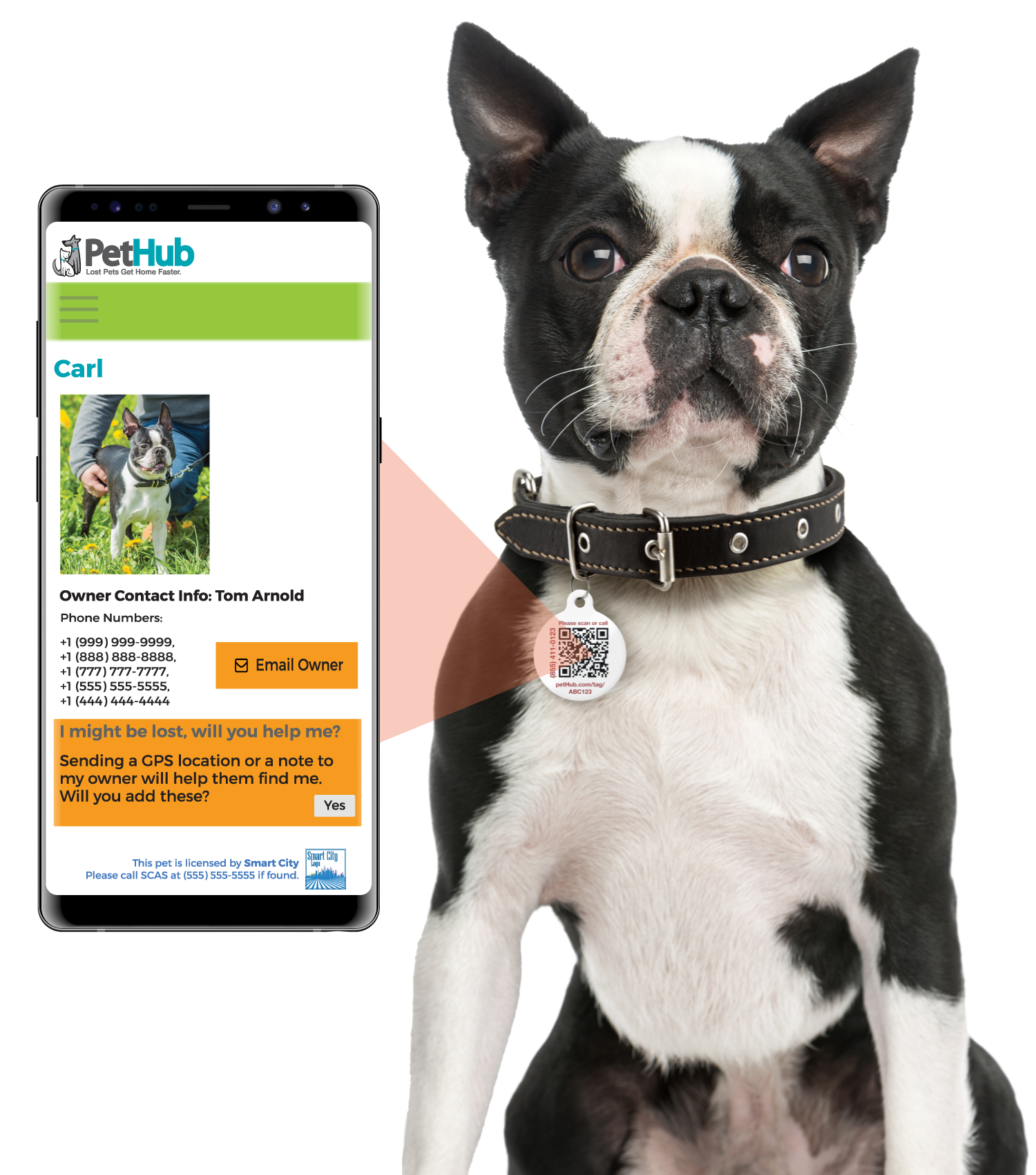 PetHub QR ID Pet Tag - Escape Artist