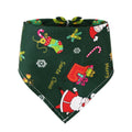 Festive Cotton Printed Pet Dress Triangle Scarf - Perfect For Christmas Cheer!