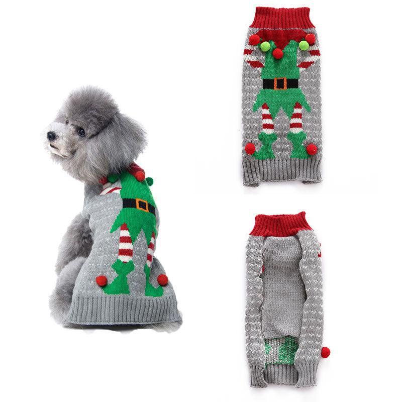 Christmas Pompom Festive Dog Sweater