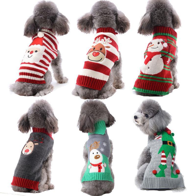 Christmas Pompom Festive Dog Sweater