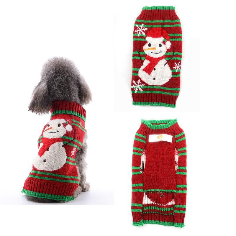 Christmas Pompom Festive Dog Sweater